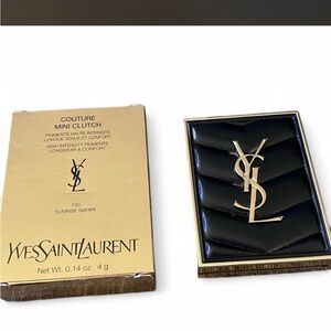 Yves Saint Laurent Black Quilted Phone Case with Gold YSL Logo